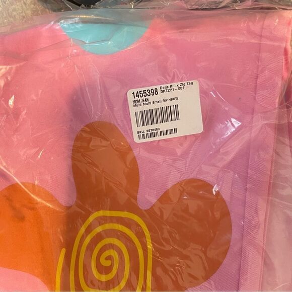 NWT Zig zag flower power groovy trippy mom jeans Sz S - Picture 9 of 9